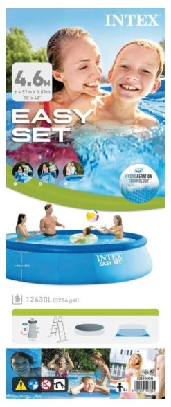 Intex Zwembad 457 X 107 | Easy Set Met Filterpomp -Zwembadgigant Winkel 26166gn pkg 2022 300