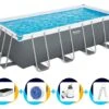 Bestway Zwembad 488 X 244 X 122 Cm | Rechthoekig Power Steel