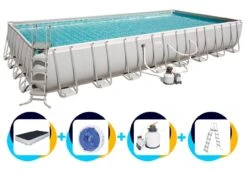 Bestway Zwembad 956 X 488 X 132 Cm | Rechthoekig Power Steel