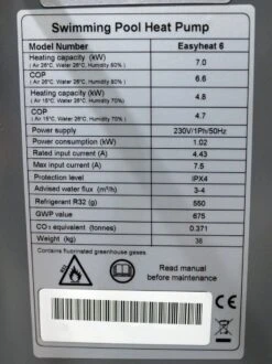 Zwembad Warmtepomp Comfortpool EasyHeat 6 5 Zwembad Warmtepomp Comfortpool EasyHeat 6 -Zwembadgigant Winkel cp 16015 easyheat 6 specs 1